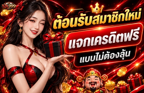 ต้อนรับสมาชิกใหม่ แจกเครดิตฟรี แบบไม่ต้องลุ้น